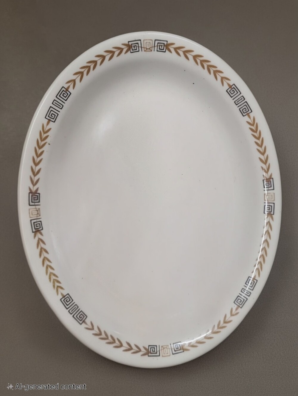 VINTAGE 1932 Shenango China Oval Platter Pattern w/ Historical Recognition.
